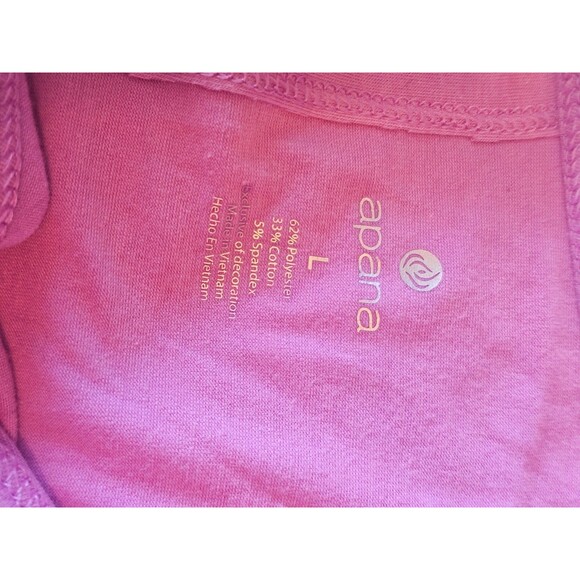 Apana Athletic Long Sleeved pink/purple Top Size Large open back - Picture 3 of 3